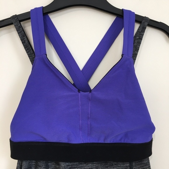 Lululemon Run for Gold Criss Cross Layered Tank Top Active Shelf Bra Top - Picture 15 of 16